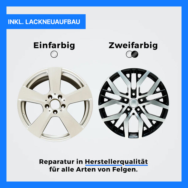 Felgen Reparatur inkl. Lackneuaufbau